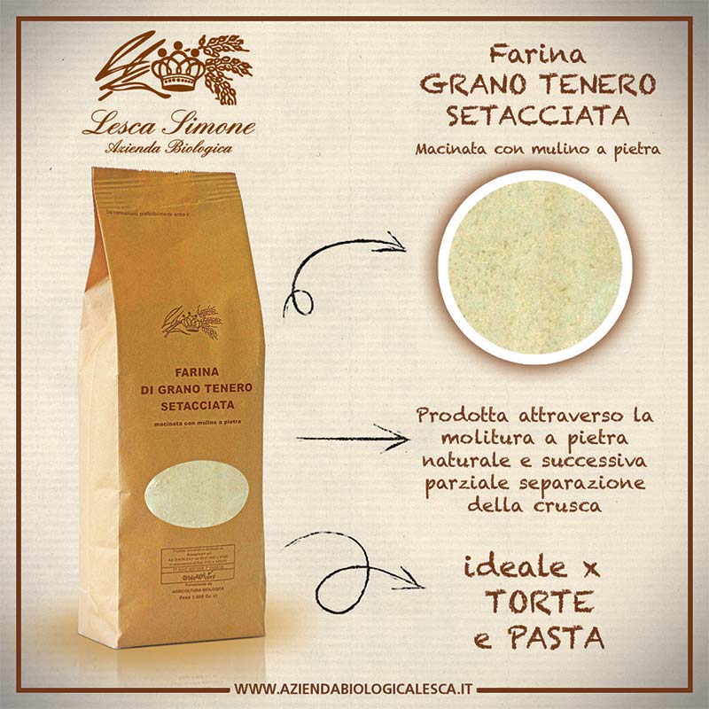 Farina biologica di grano tenero Setacciata