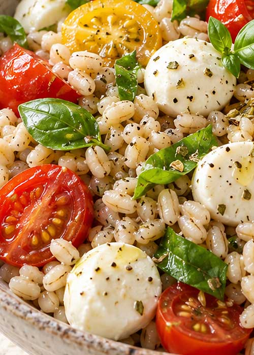 Insalata di orzo alla caprese