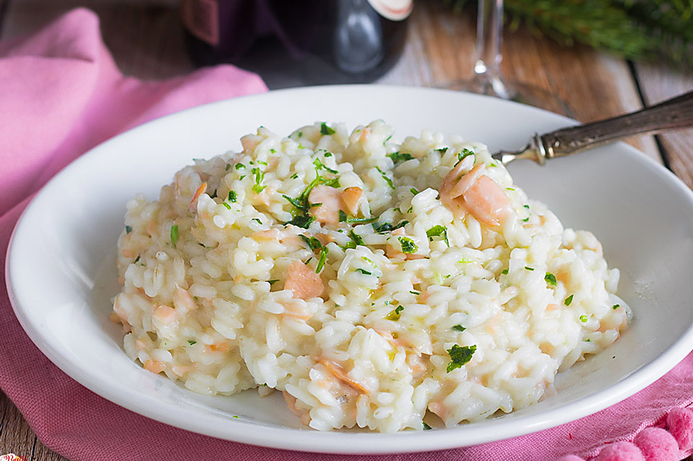 Risotto al salmone