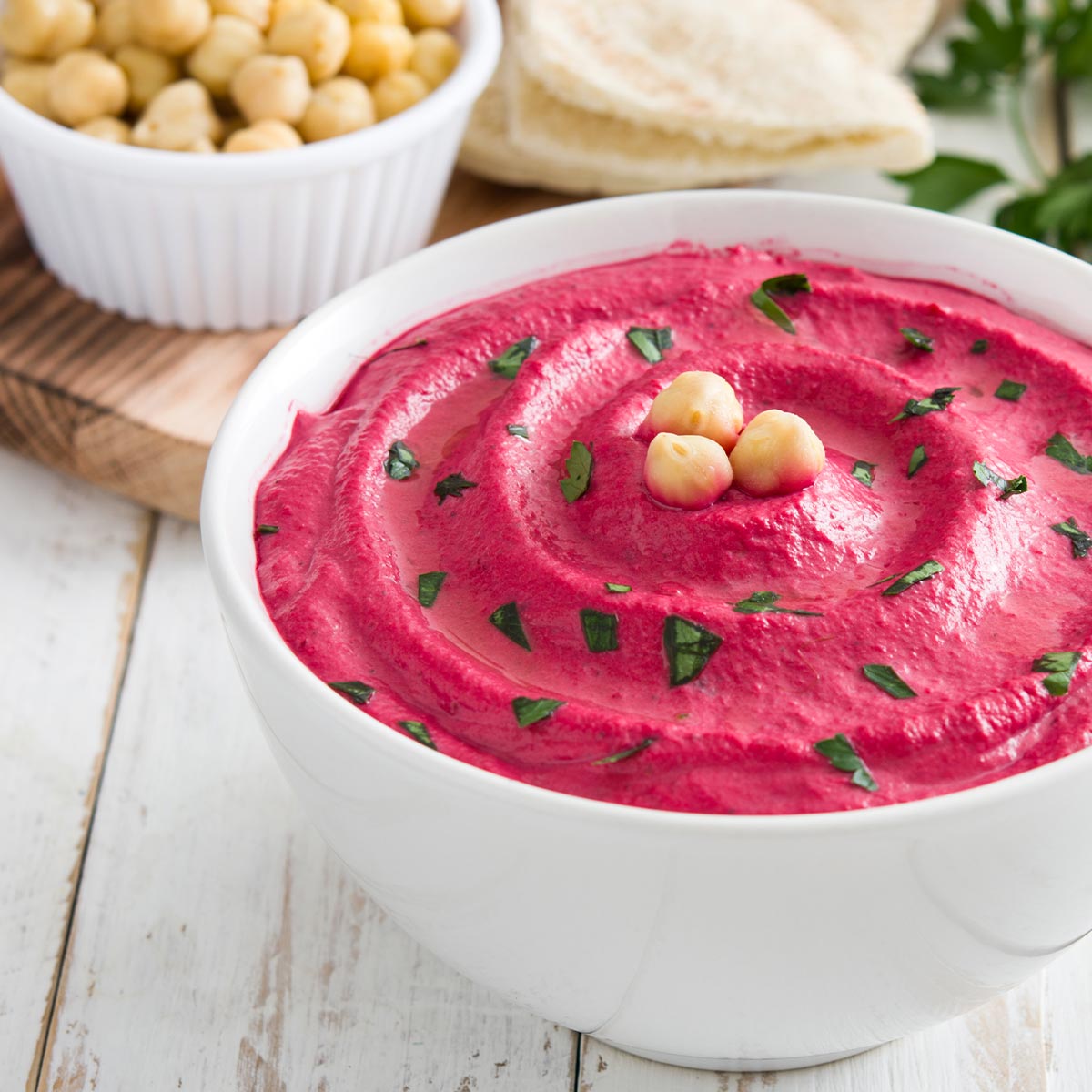 Hummus di ceci e barbabietole