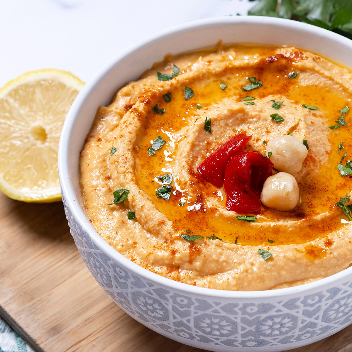 Hummus di ceci e peperoni